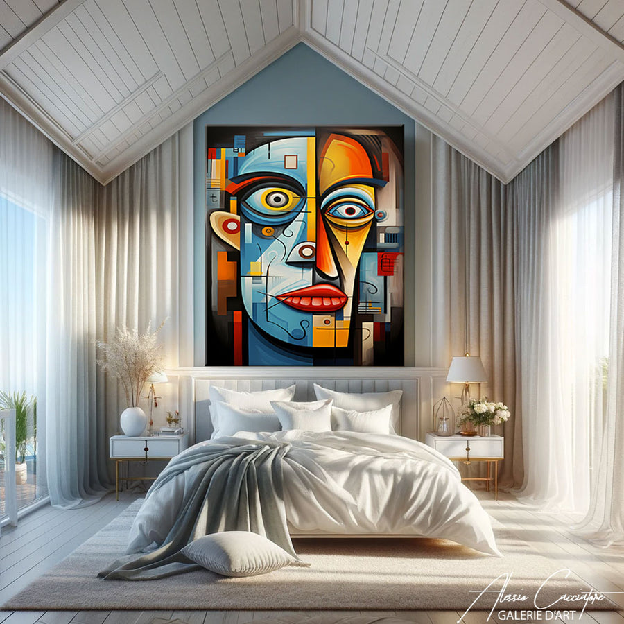 Tableau Cubisme Portrait – mise en situation