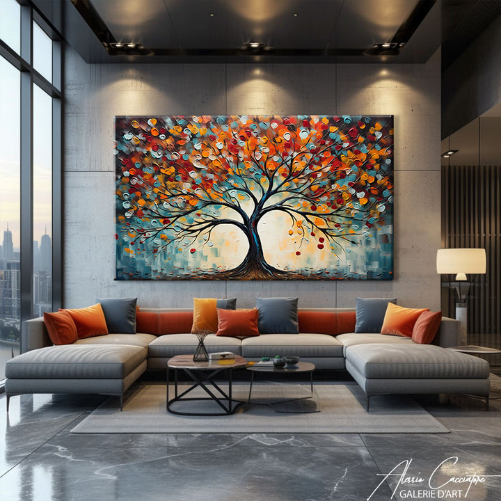 tableau peinture arbre de vie