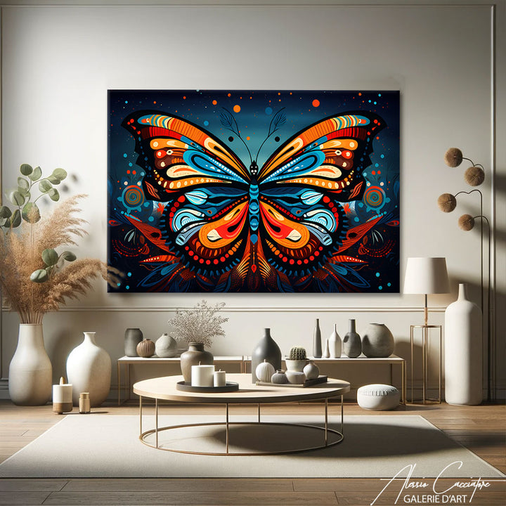 tableau papillon pop art