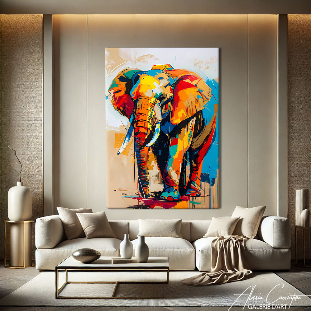 Peinture éléphant