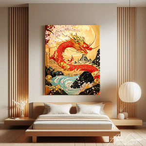 TABLEAU DRAGON ROUGE