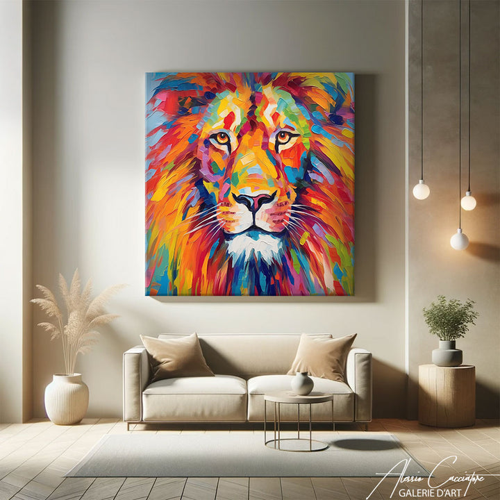 Peinture Tête de Lion Couleur