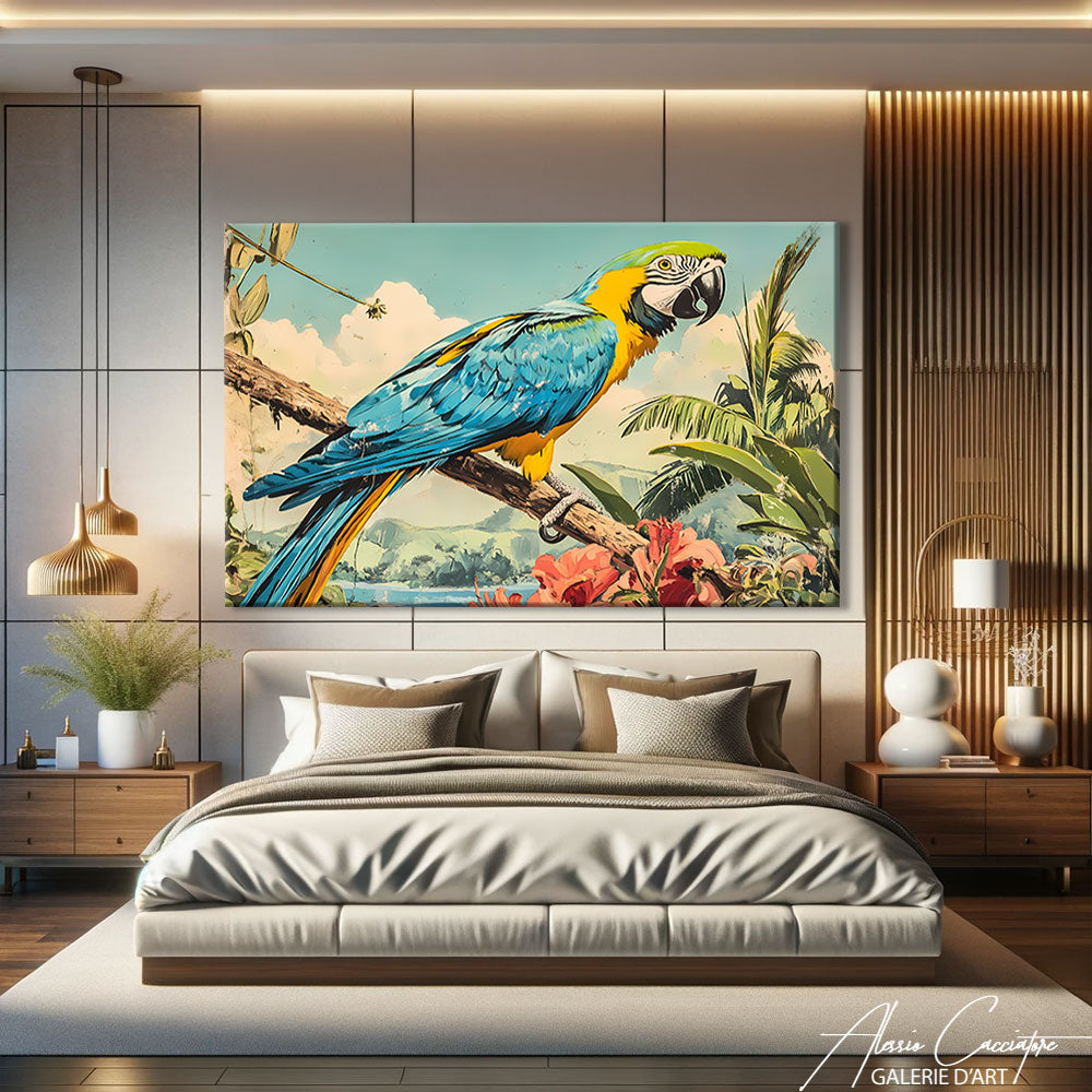 Tableau Tropical Perroquet