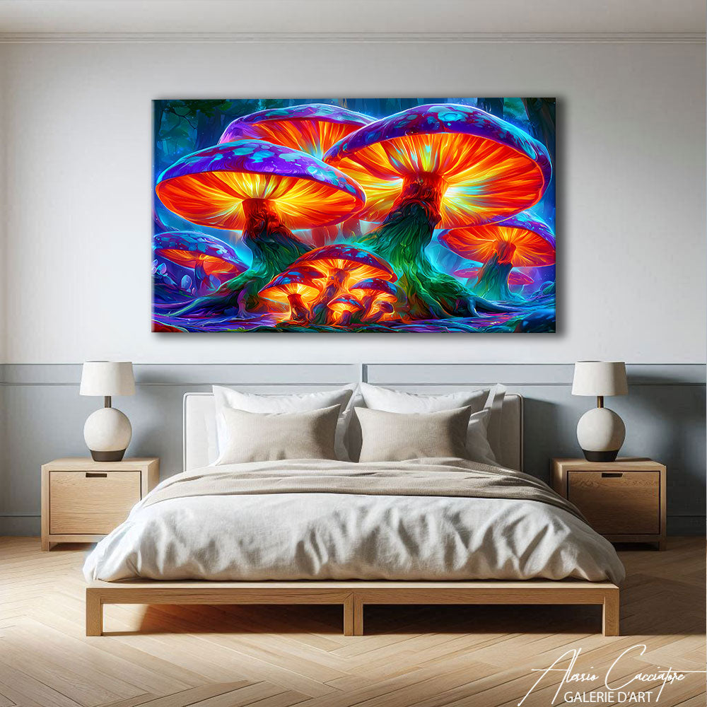 Toile Peinture Champignon