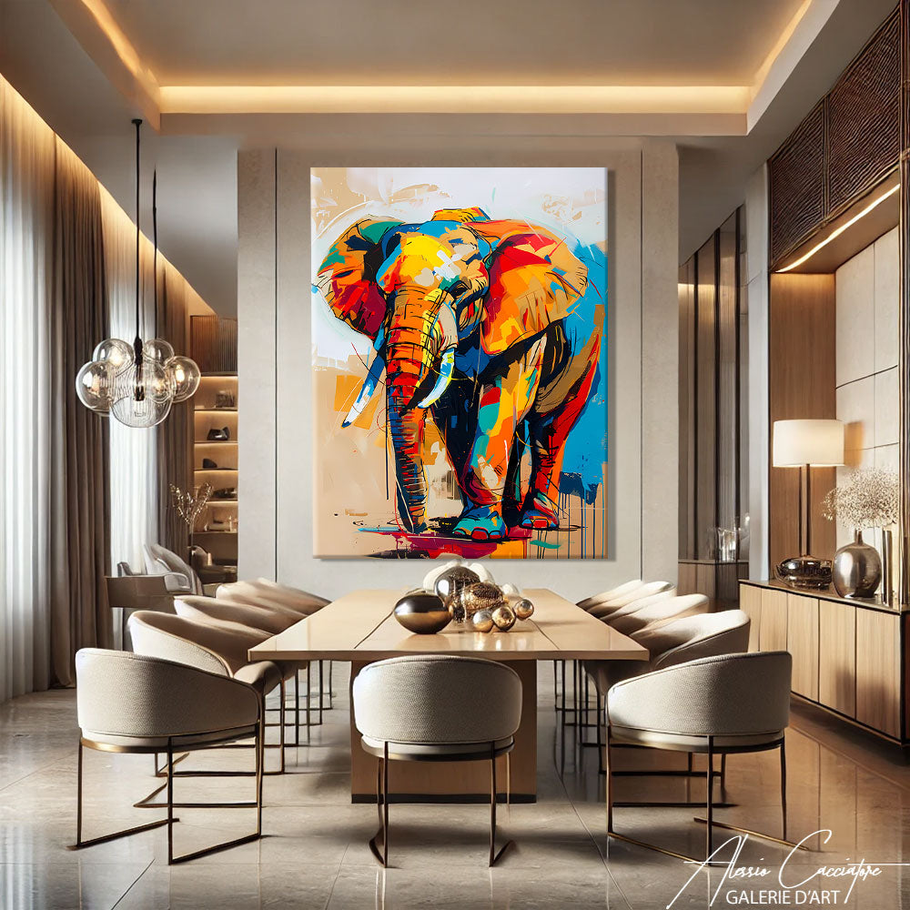 Toile éléphant Moderne