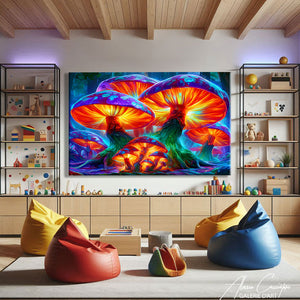 Affiche Peinture Champignon