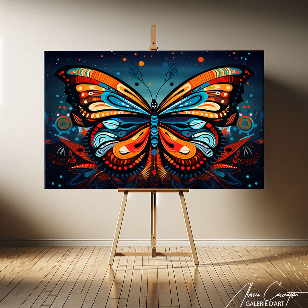 tableau papillon peinture
