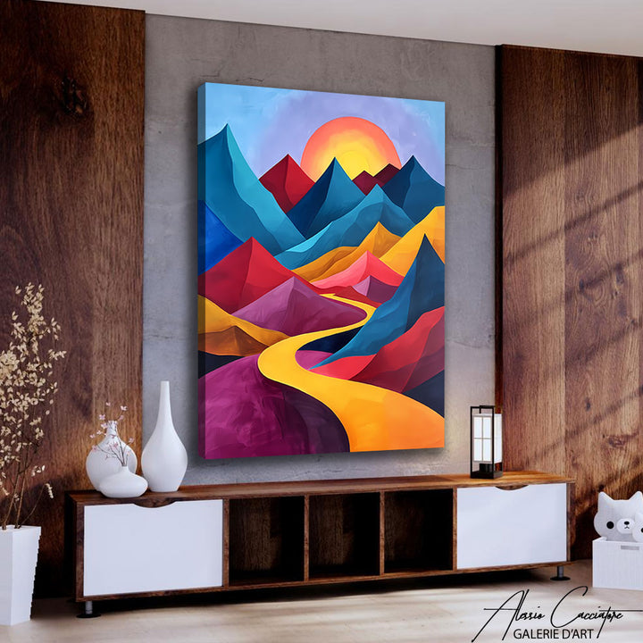 Tableau Peinture Montagne
