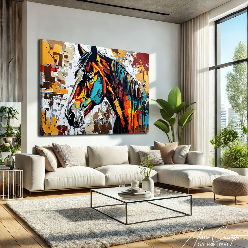 Toile cheval peinture


