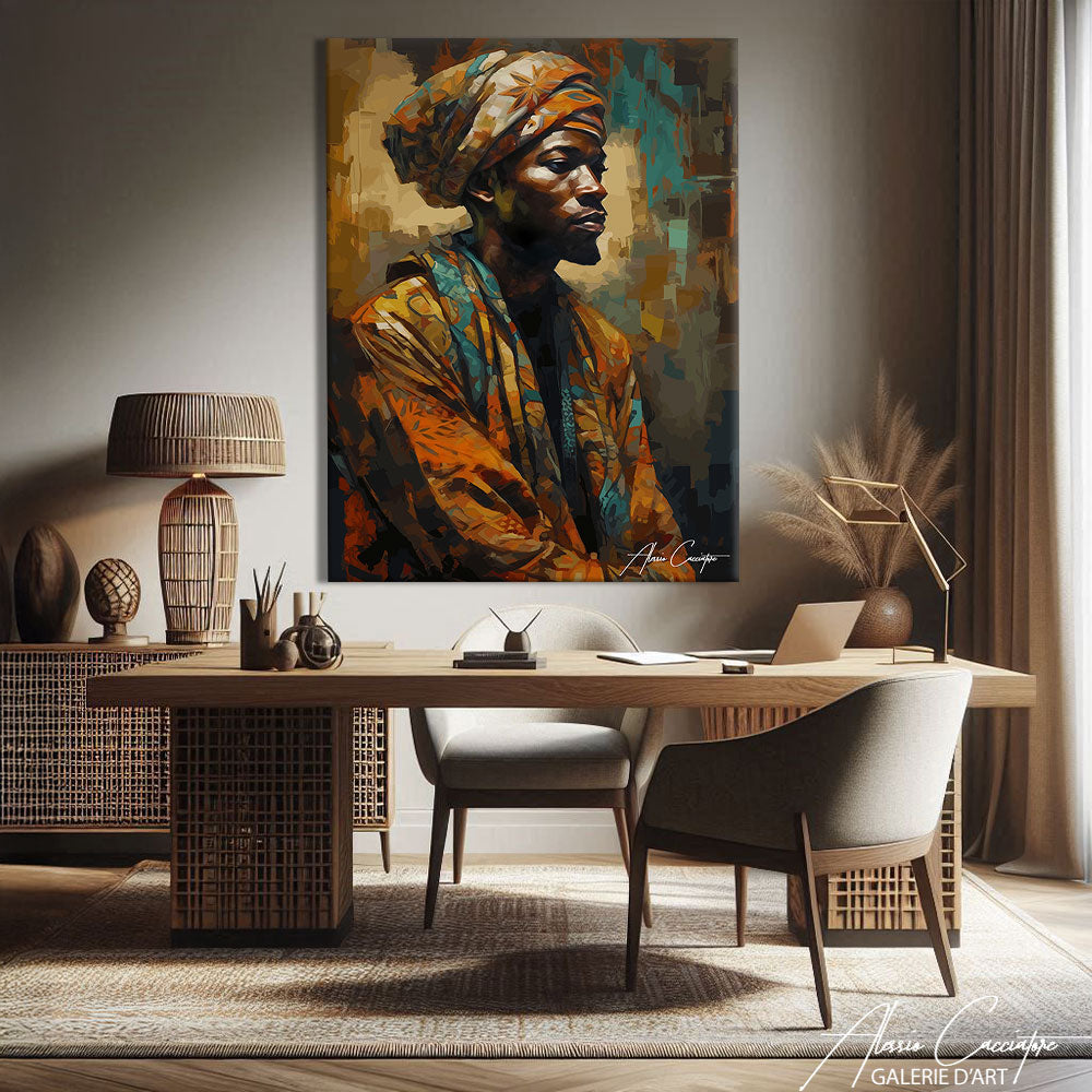 tableau homme africain