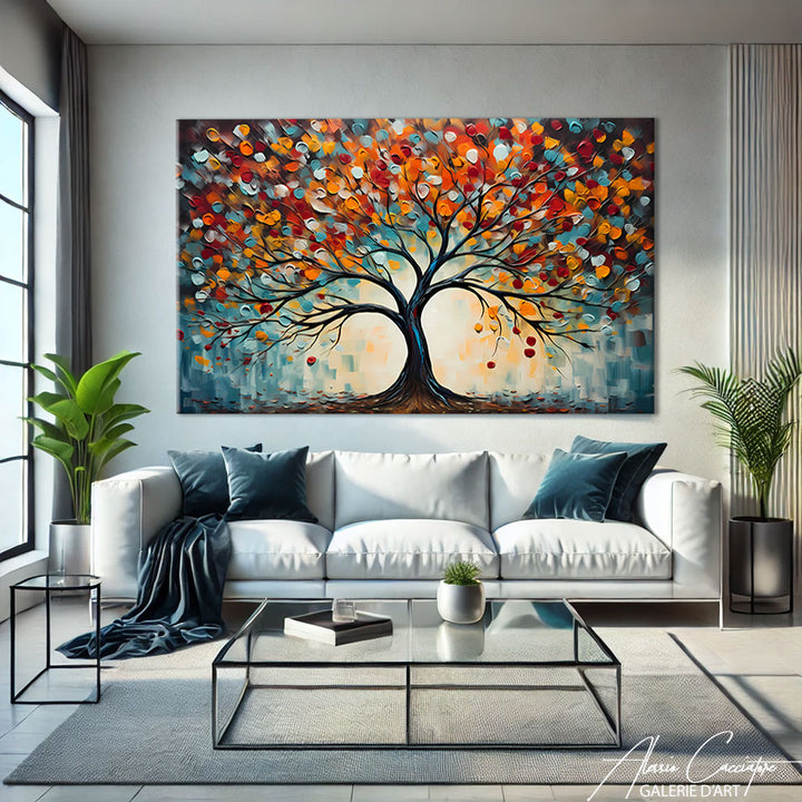 tableau peinture arbre de vie