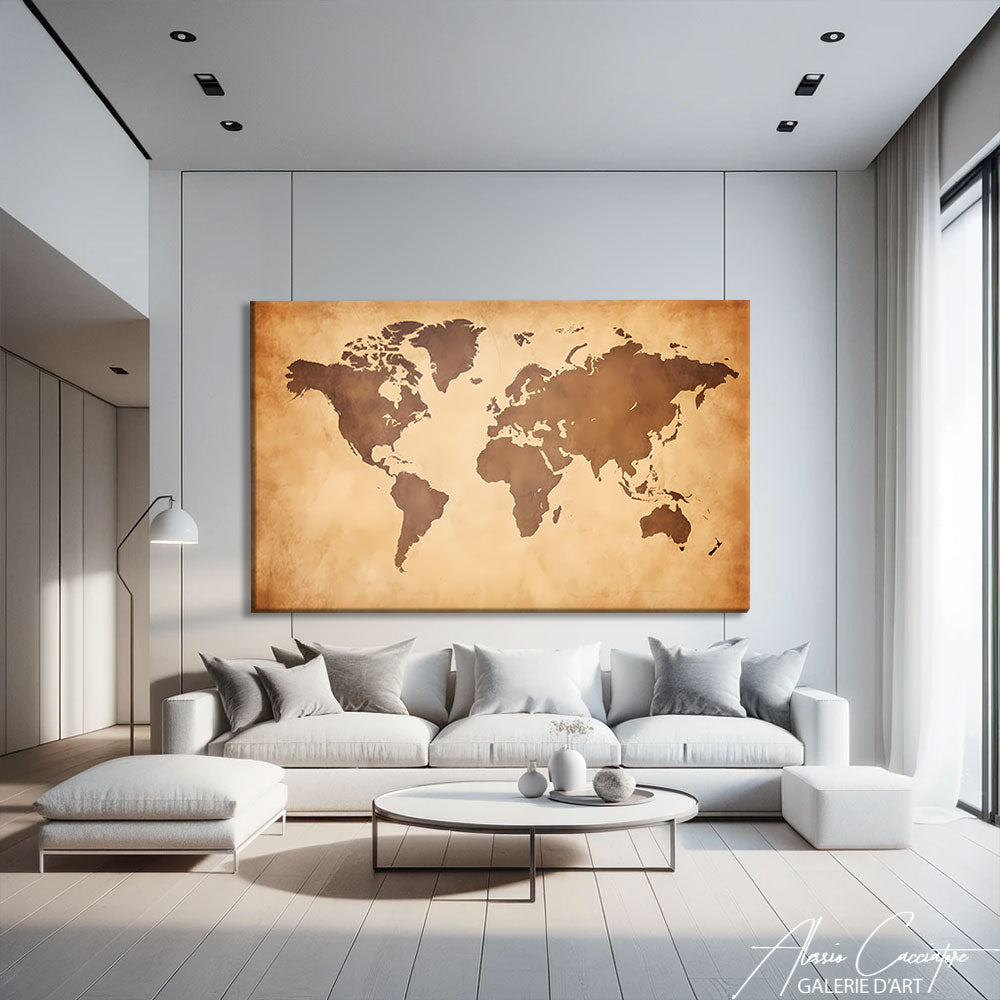tableau mural carte du monde