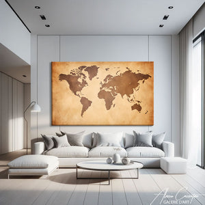 tableau mural carte du monde