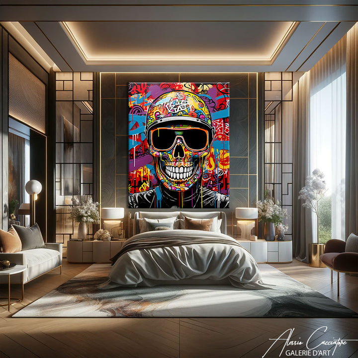 peinture tete de mort mexicaine