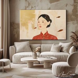 Tableau Minimaliste Visage