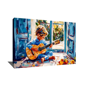 Tableau Peinture Guitariste