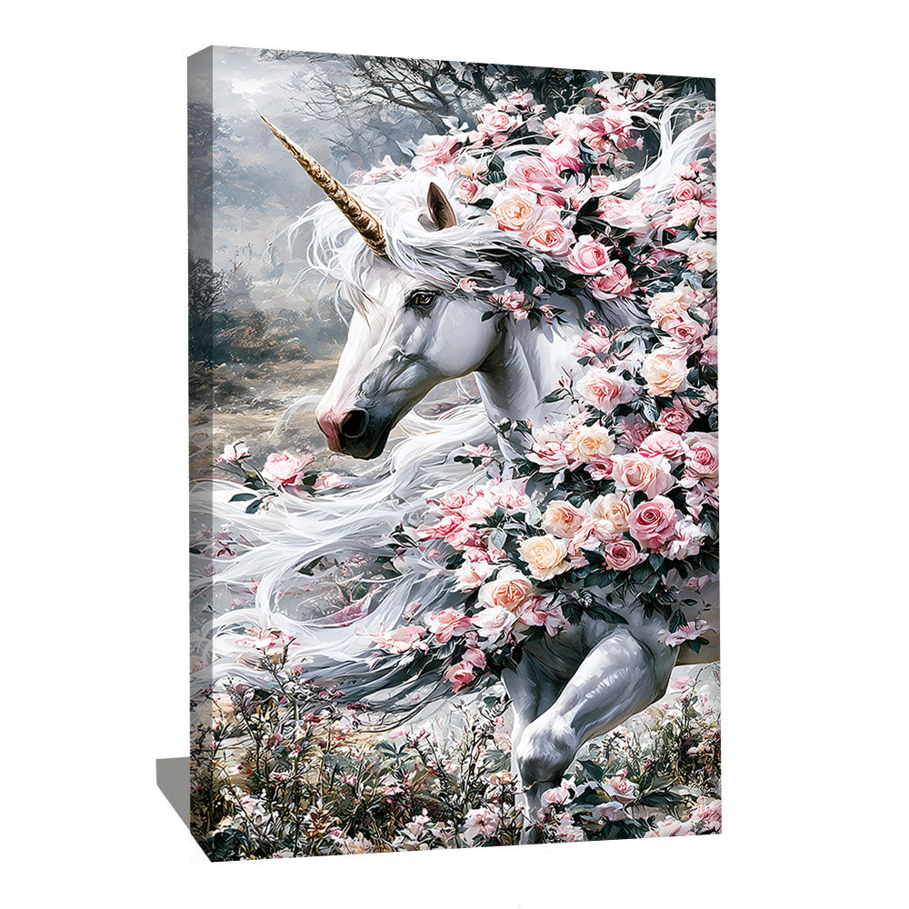 TABLEAU LICORNE FLEURS