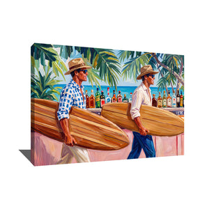 Tableau Peinture Surfeur