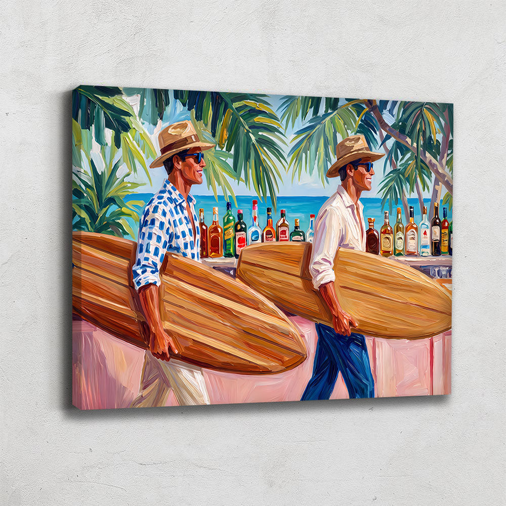 Tableau Peinture Surfeur