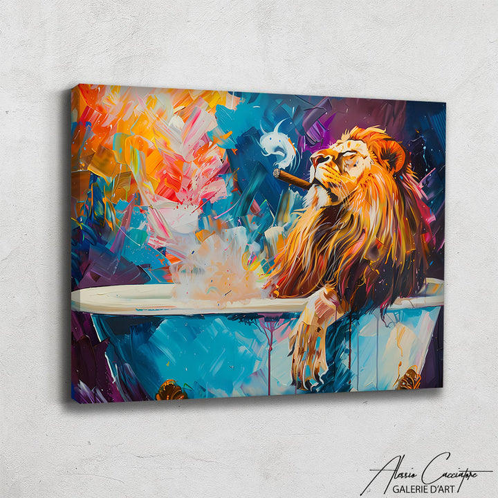 Peinture Lion Acrylique
