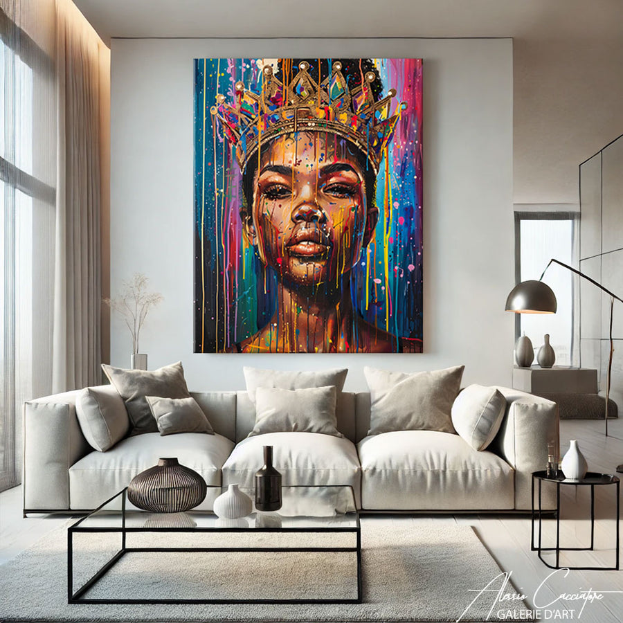 tableau africain coloré – mise en situation