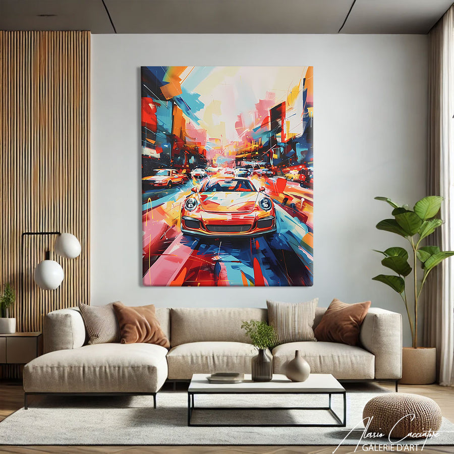 Tableau Voiture Porsche – mise en situation
