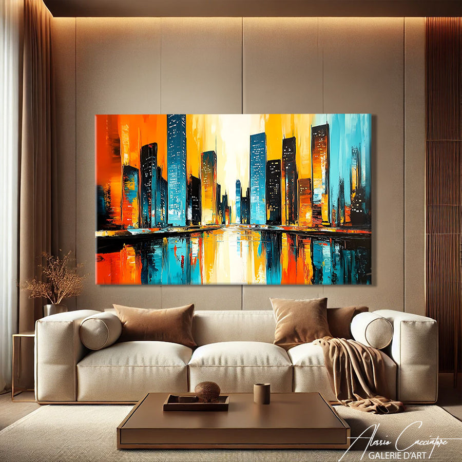 Tableau coucher de soleil – mise en situation