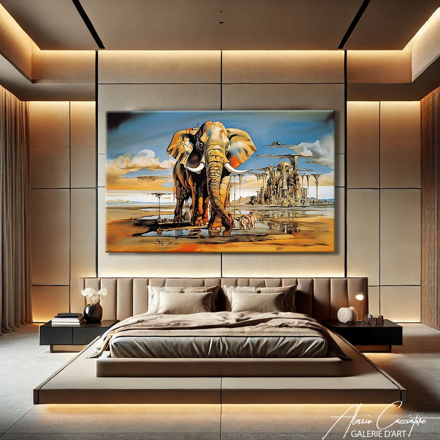 tableau elephant dali – mise en situation