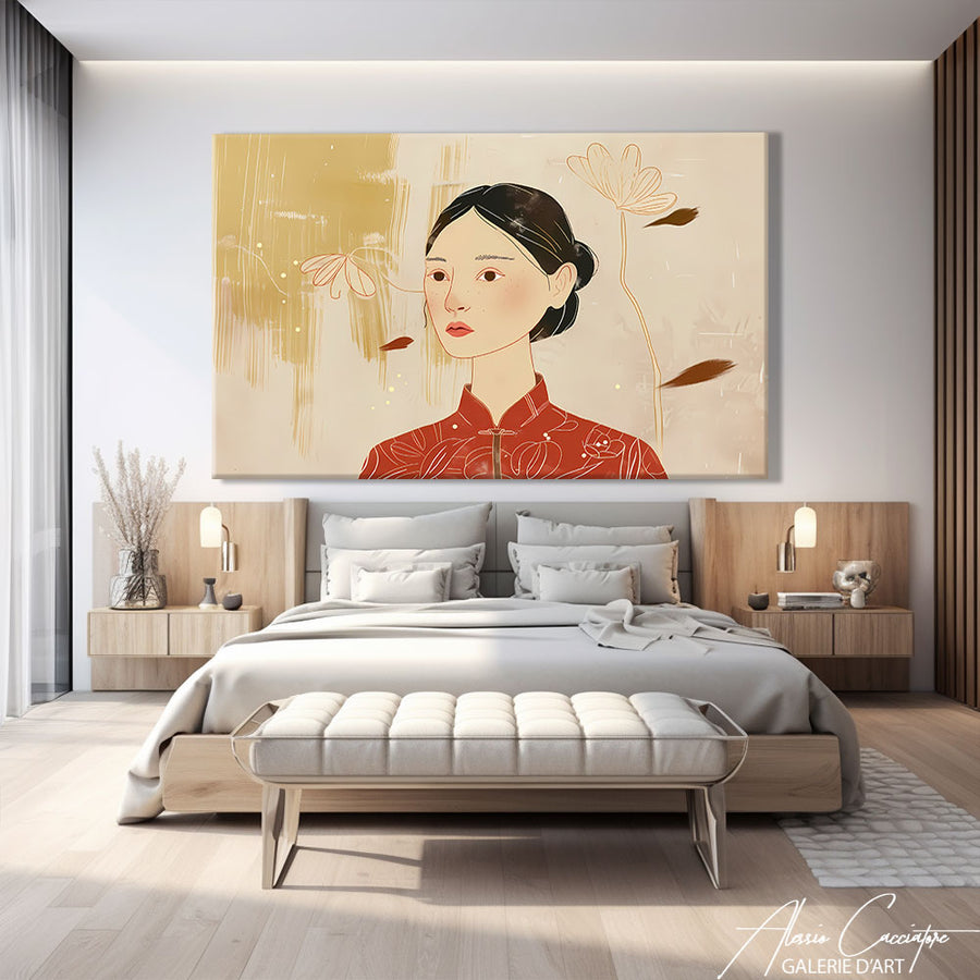 Tableau Abstrait Minimaliste – mise en situation