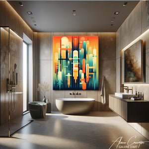 tableau abstrait géométrique