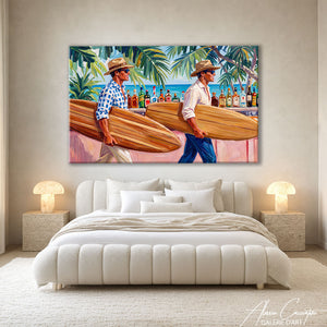 Toile Peinture Surfeur