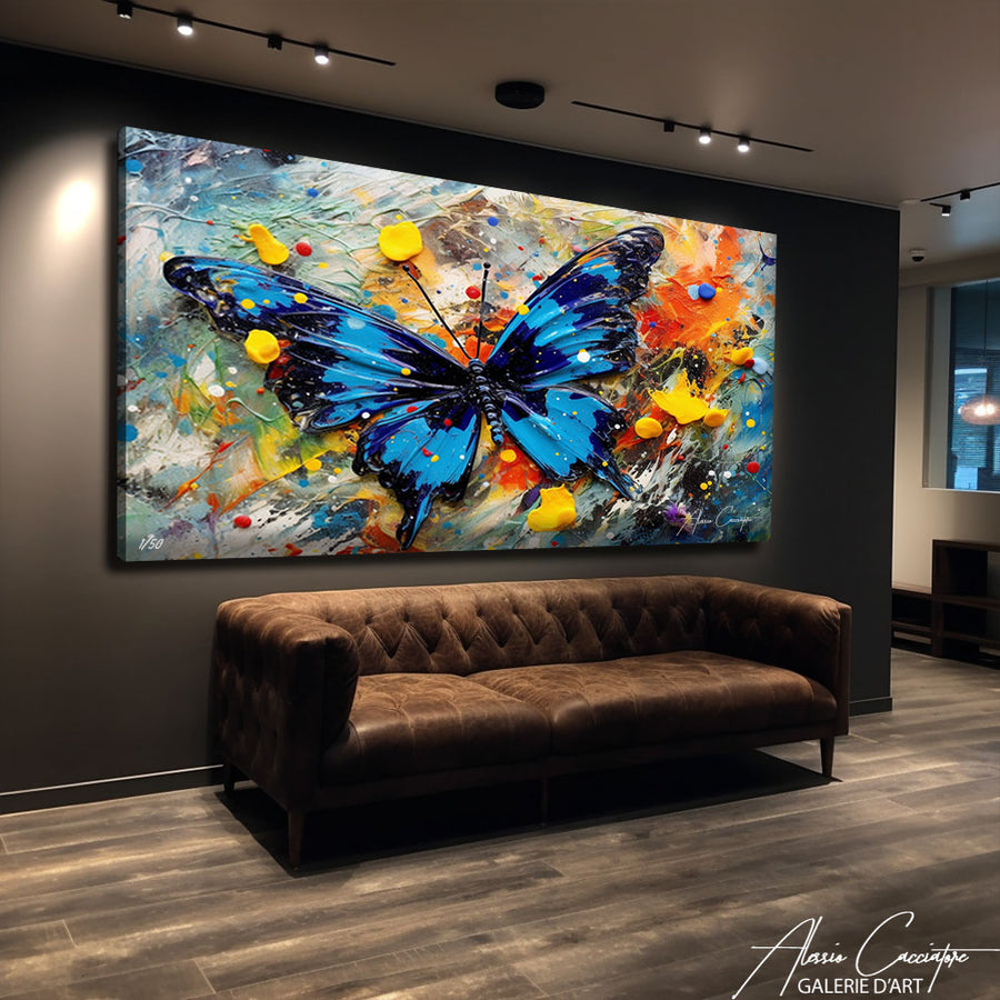 tableau papillon arcylique – mise en situation