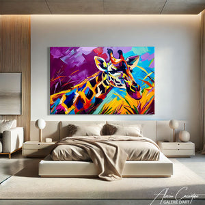 Tableau Girafe Coloré
