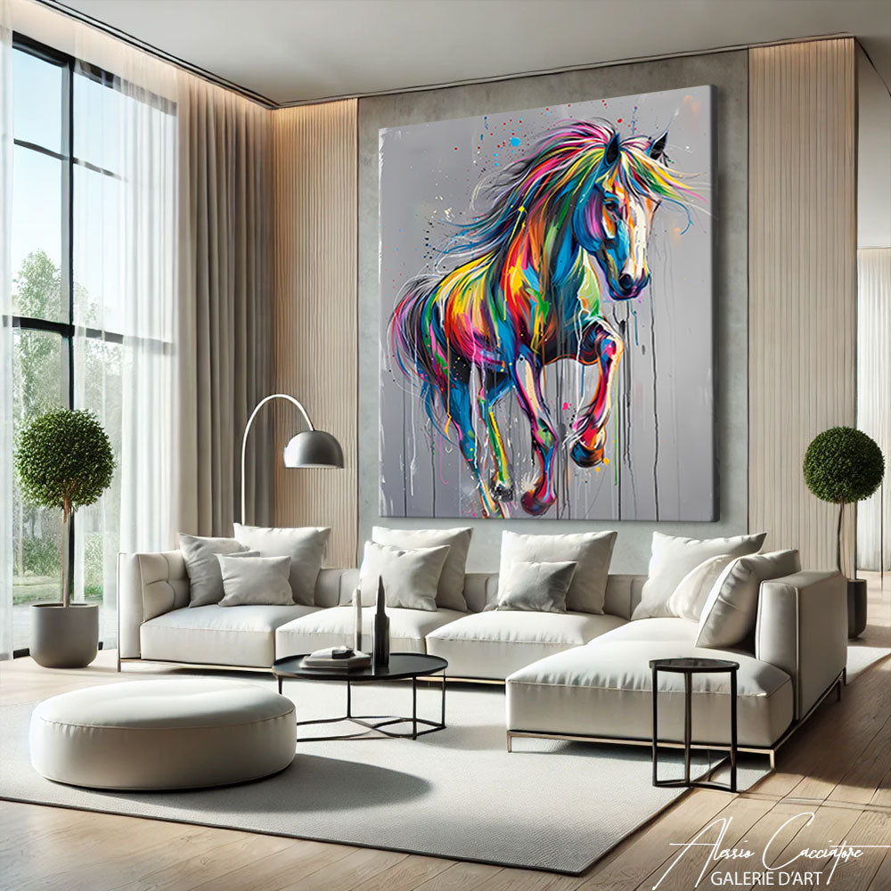 Tableau Cheval Peinture
