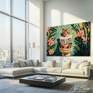 tableau dans salle de bain