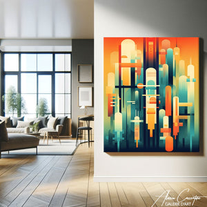 tableau art abstrait géométrique