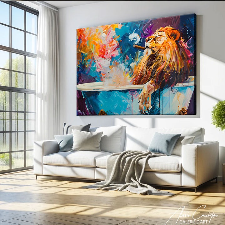 Peinture Lion Acrylique
