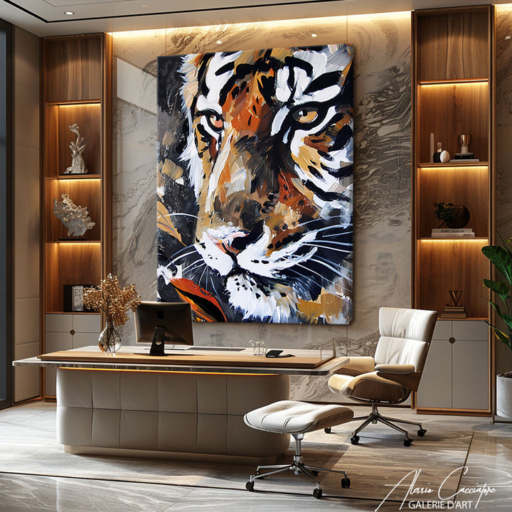 tableau tigre toile