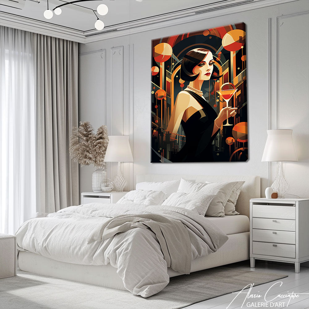 tableau art deco salon