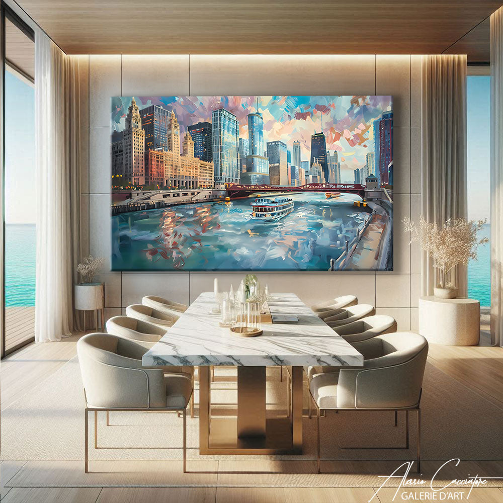 ABSTRACT CHICAGO PAINTING 