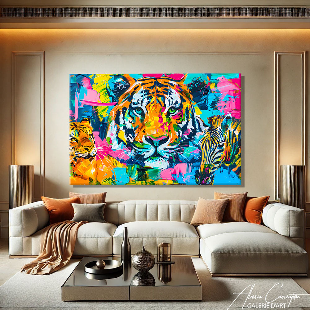 TABLEAU ANIMAUX COLORÉ
