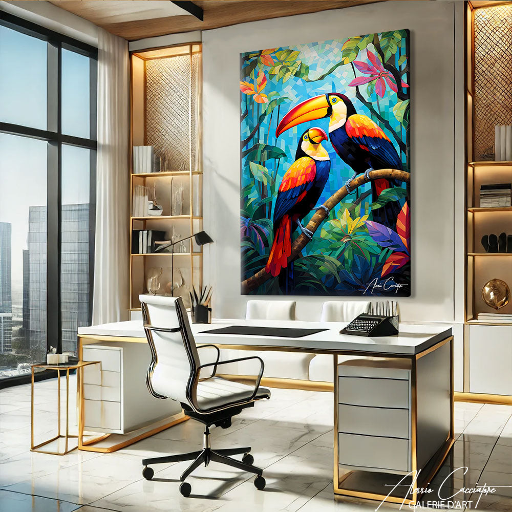 TABLEAU OISEAUX MODERNE