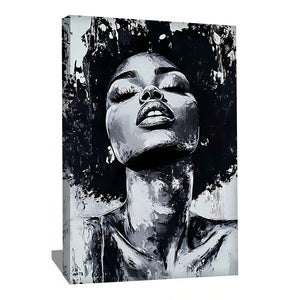 TABLEAU AFRICAINE NOIR ET BLANC