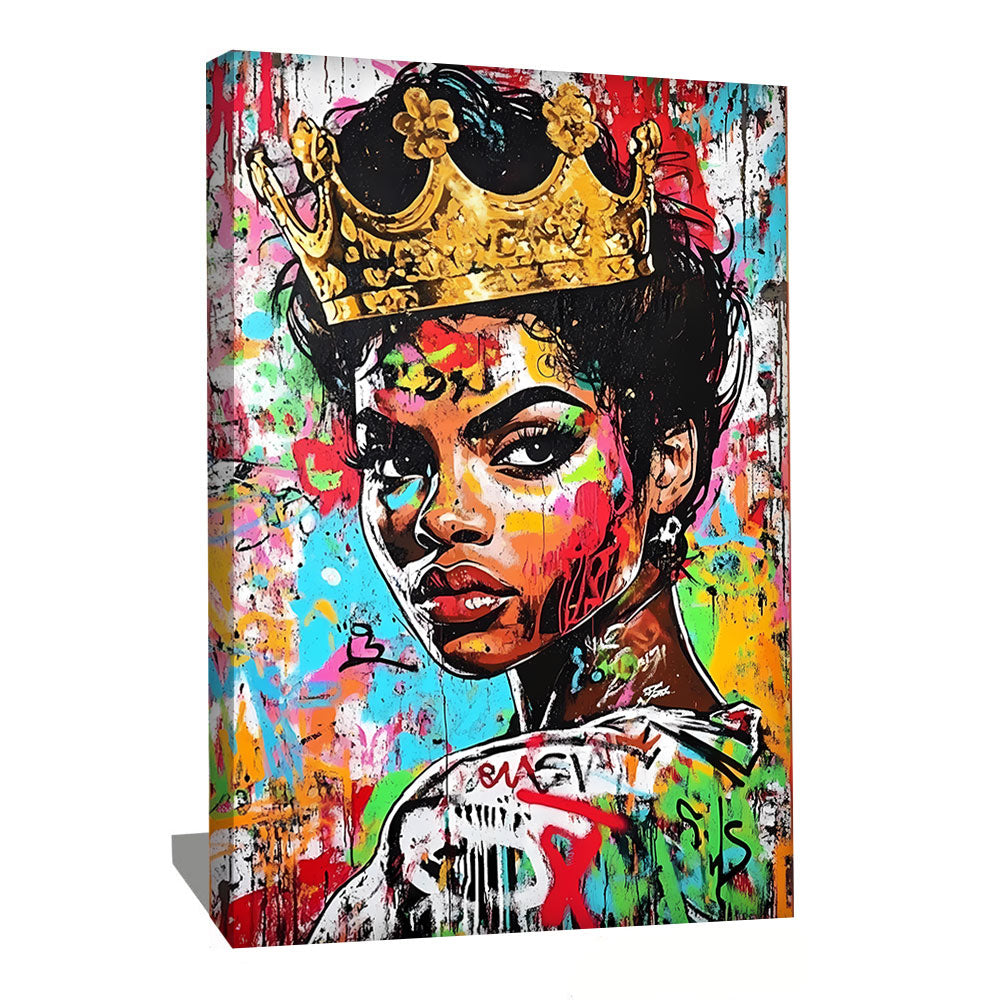 TABLEAU STREET ART FEMME AFRICAINE