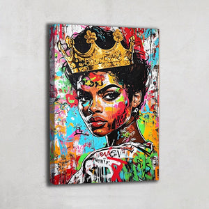 TABLEAU STREET ART FEMME AFRICAINE