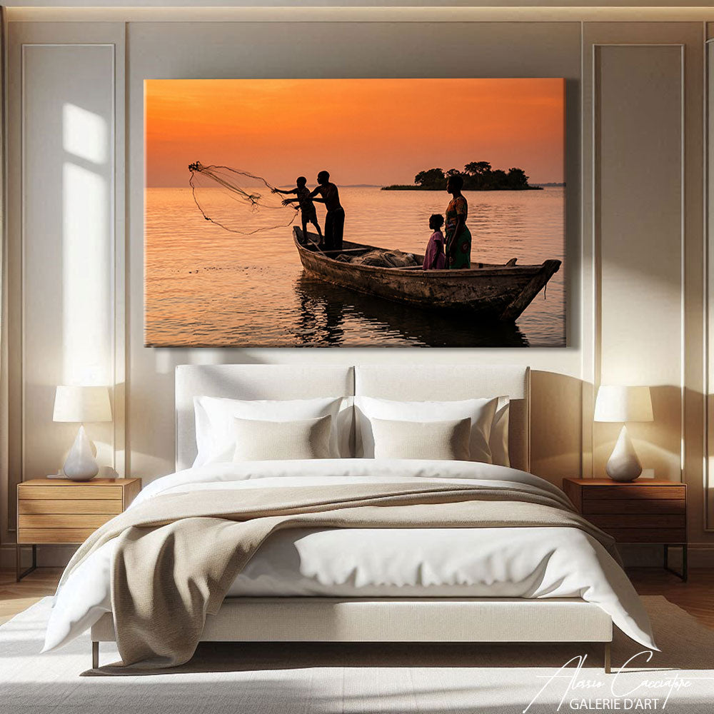 tableau coucher de soleil