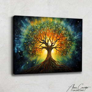 Tableau abstrait Arbre de vie