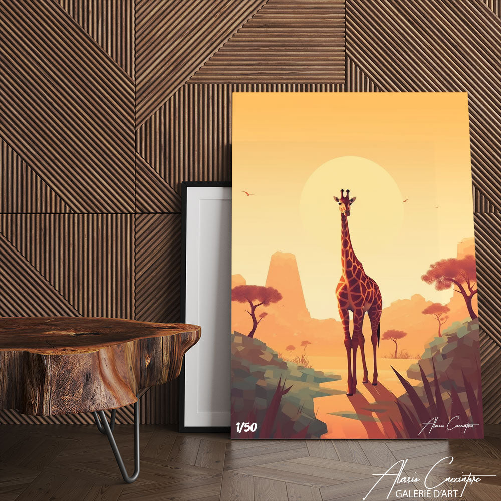 tableau deco girafe