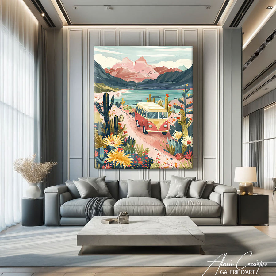 Tableau Art Contemporain Grand Format – mise en situation