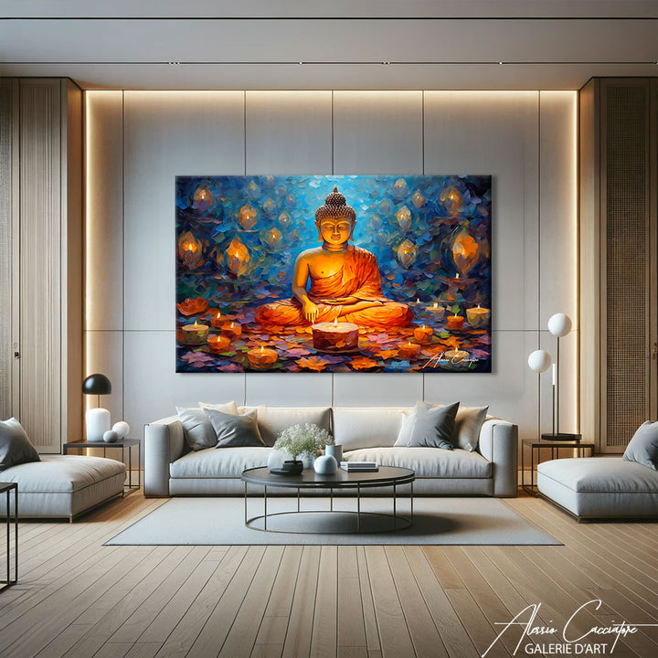 tableau bouddha peinture